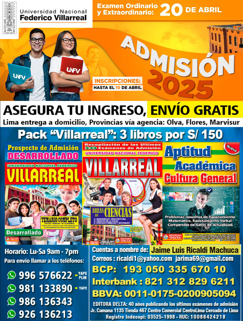 Examenes Universidad Nacional Federico Villarreal