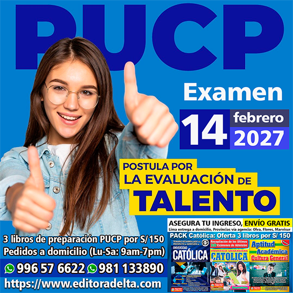 Examen PUCP 2026