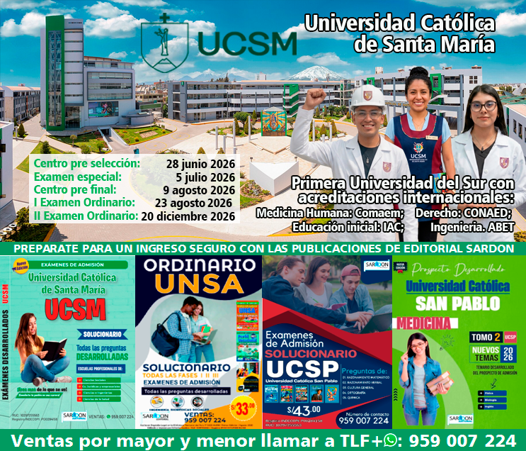 UCSM EXAMEN 2026